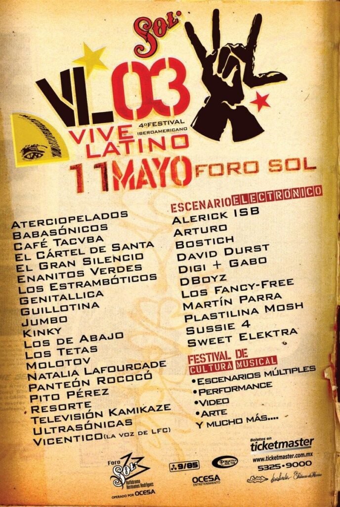 Póster Vive Latino 2003