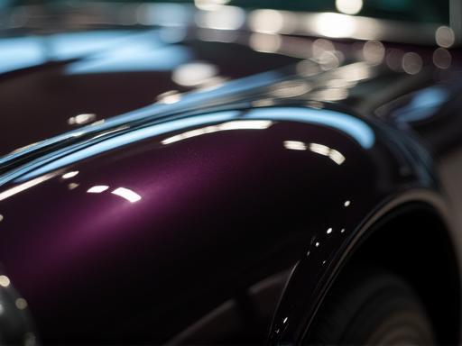 Close-up photo showcasing a deep, glossy, and clean car paint finish