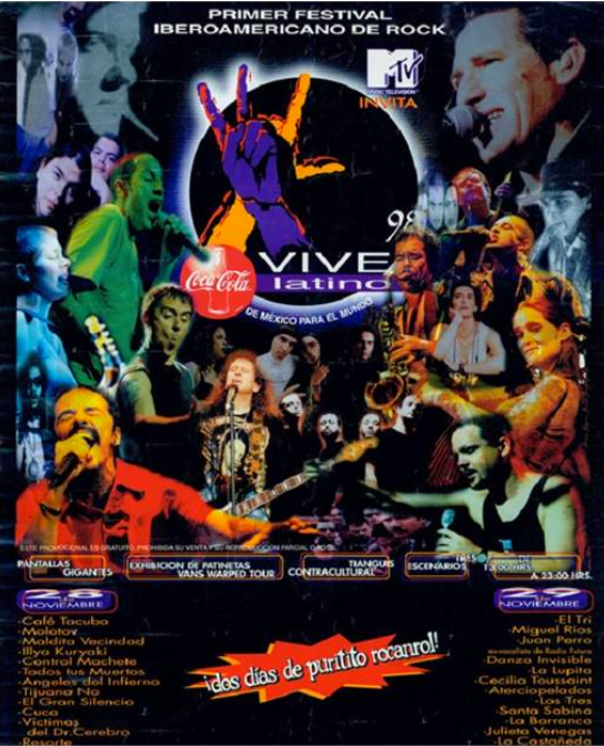 Póster Vive Latino 1998